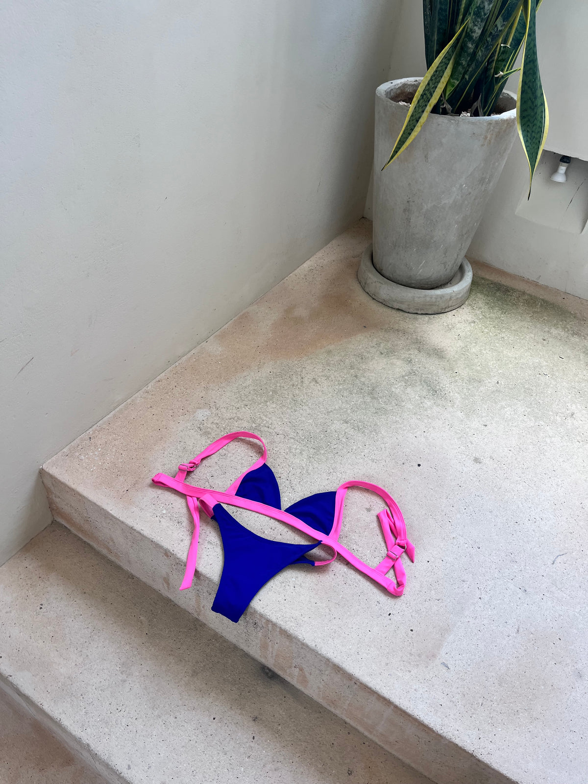 Bottom Santorini blue Pink - XS