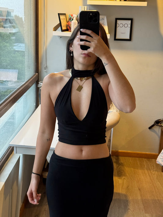 Top Pía negro