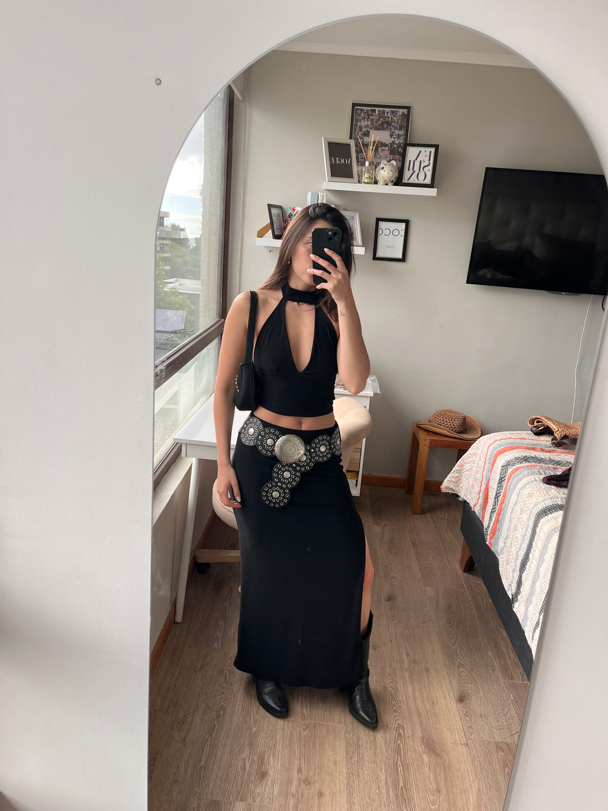 Falda Pía negra - S